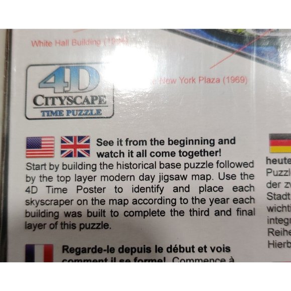 4D Puzzle New York City NYC Skyline Cityscape History Over Time 900 Pcs NEW - Picture 10 of 12